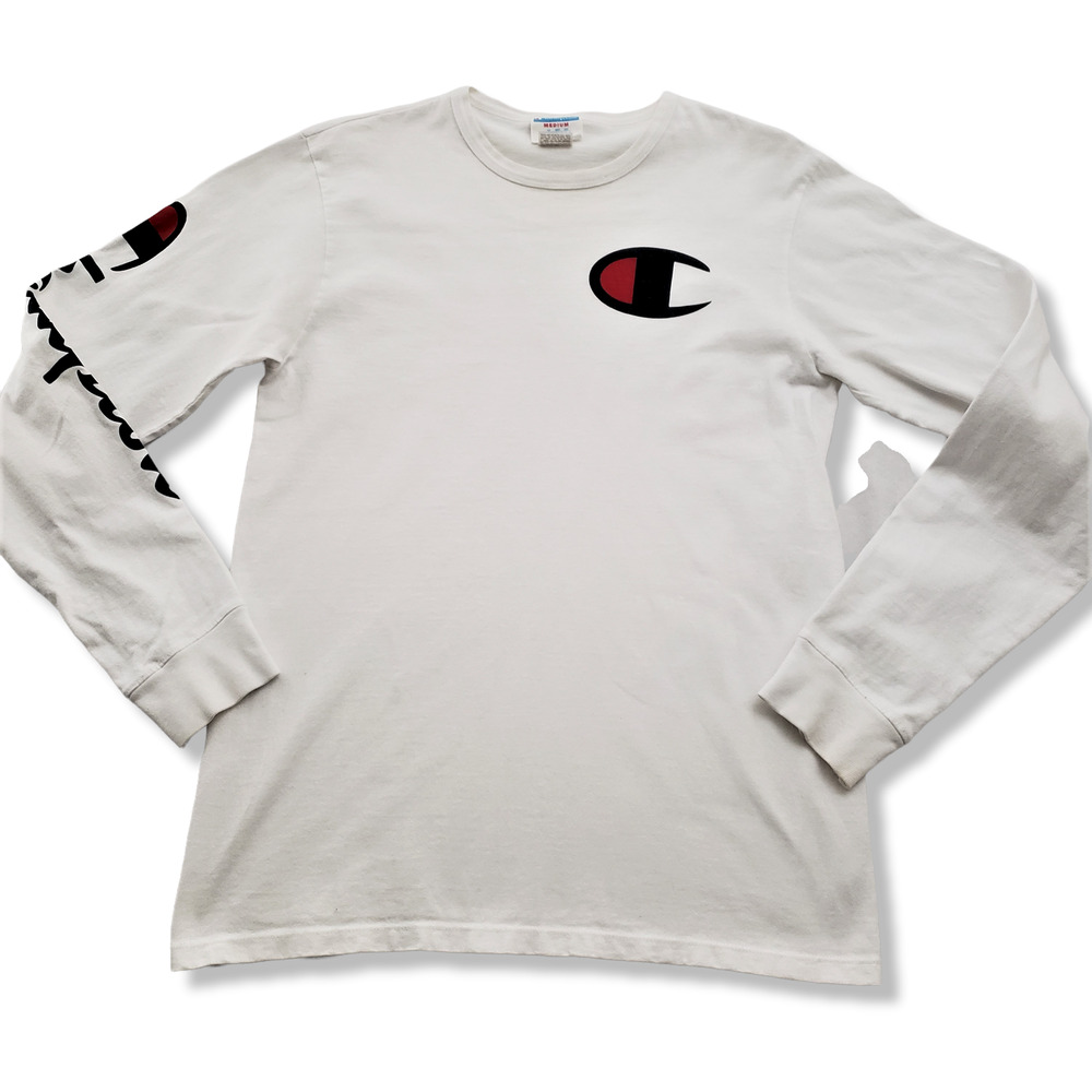 Vintage Champion Heritage Logo Adult Medium Long Sleeve Shirt